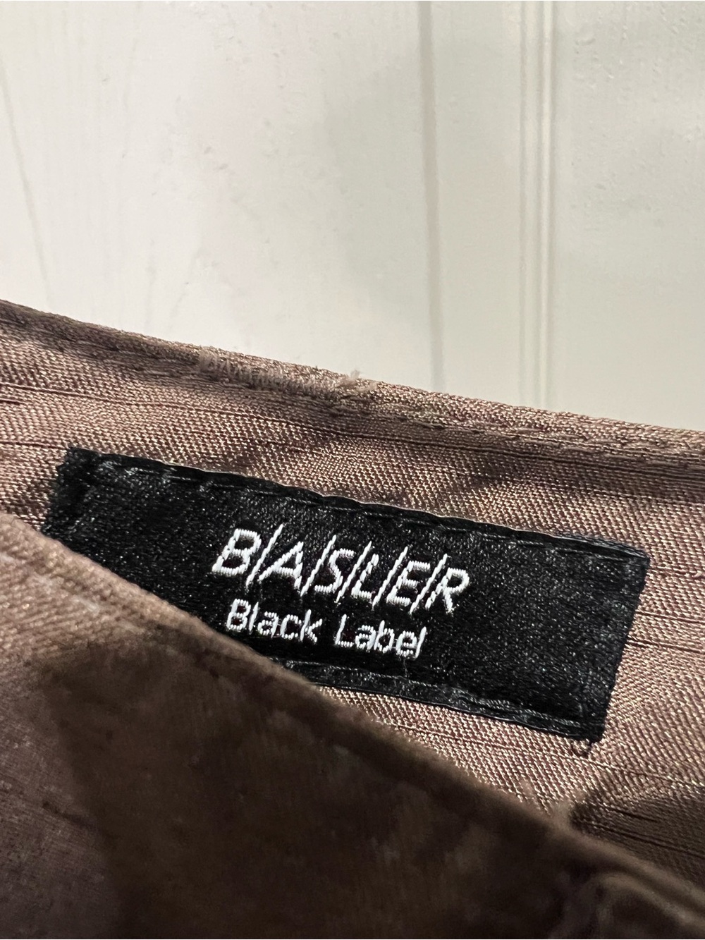BASLER Black Label Tan Faux Silk Dupioni Straight Leg Trouser Pants Size 36 US 6 - Picture 5 of 8
